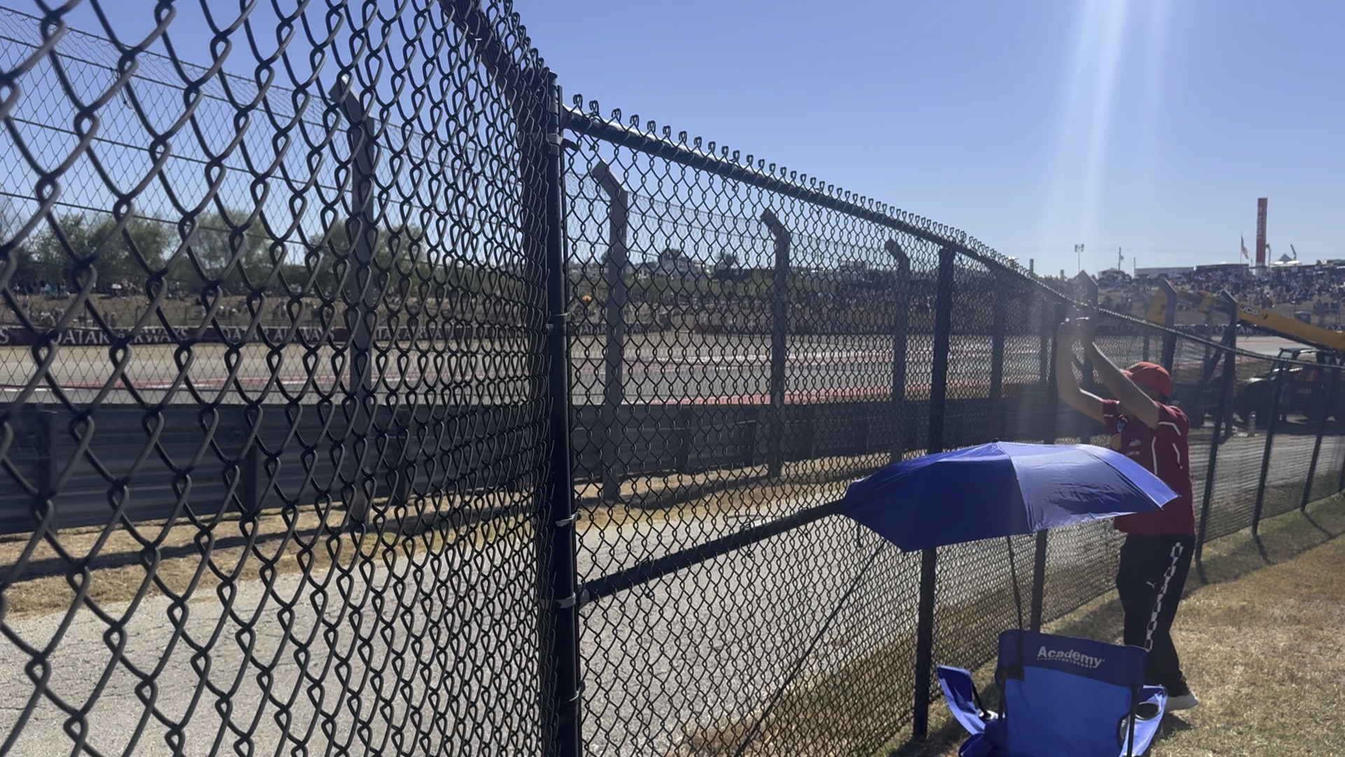 Chain link temporary fence panels on a construction site in Tempe